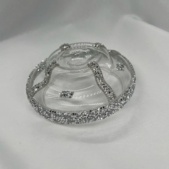 Three piece clear hurricane candleholder set - Picture 6 of 7